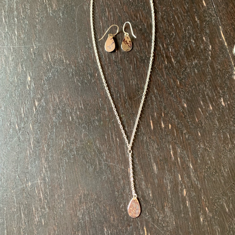 *SOLD* Holly Yashi Alma Earrings & Necklace Silver